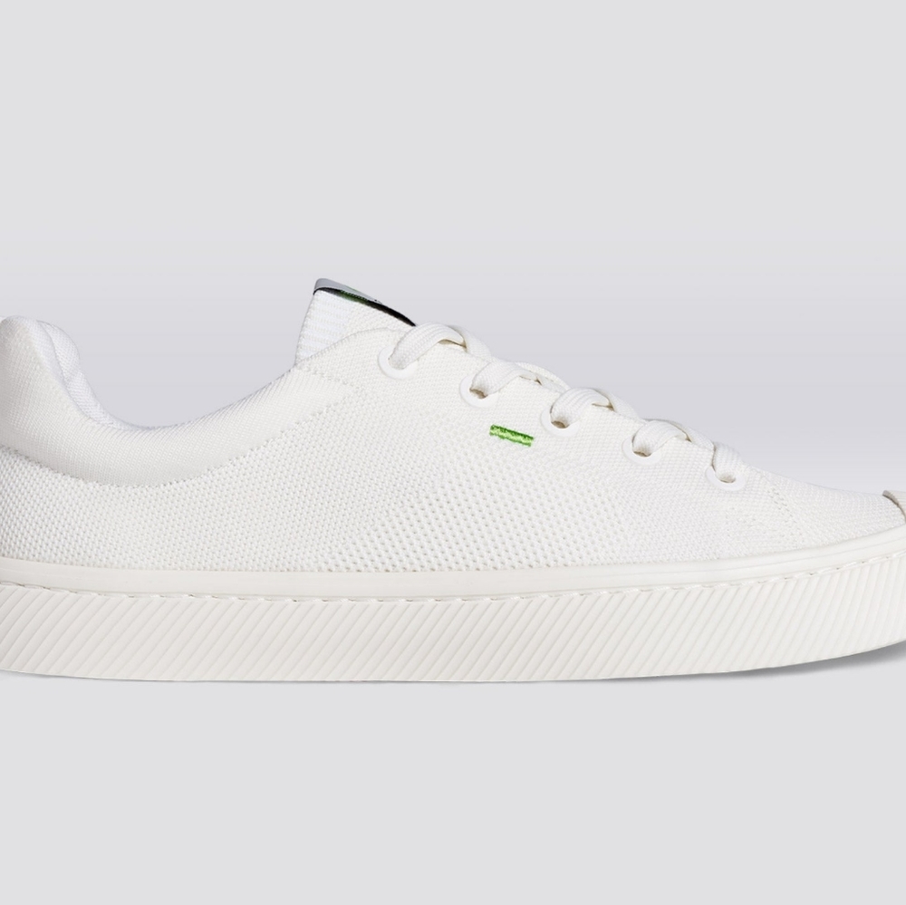 Women's Size 9.5 CARIUMA IBI Low Off-White Bamboo Knit Sneaker Unisex - Picture 2 of 4